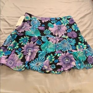 S.L.B. Silk floral skirt